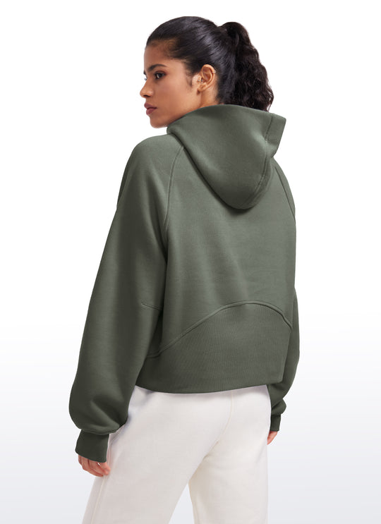 Rachel Oversized Half Zip Scuba Hoodie