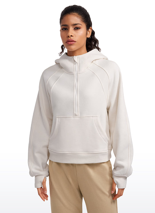 Rachel Oversized Half Zip Scuba Hoodie